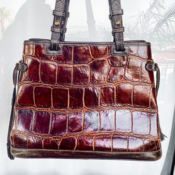 SOLD DOONEY & Bourke croc embossed leather bag - Picture 2 of 16